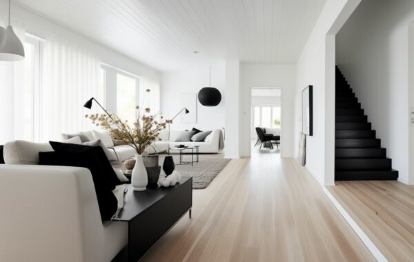 proyecto reforma bilbao blanck and white salon